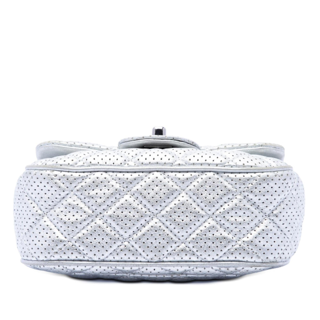 Chanel Mini Square Classic Perforated Lambskin Single Flap