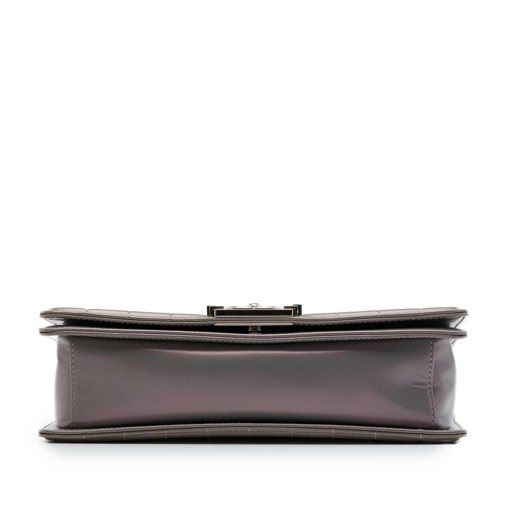 Chanel Old Medium Iridescent Patent Boy Reverso Flap