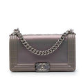 Chanel Old Medium Iridescent Patent Boy Reverso Flap