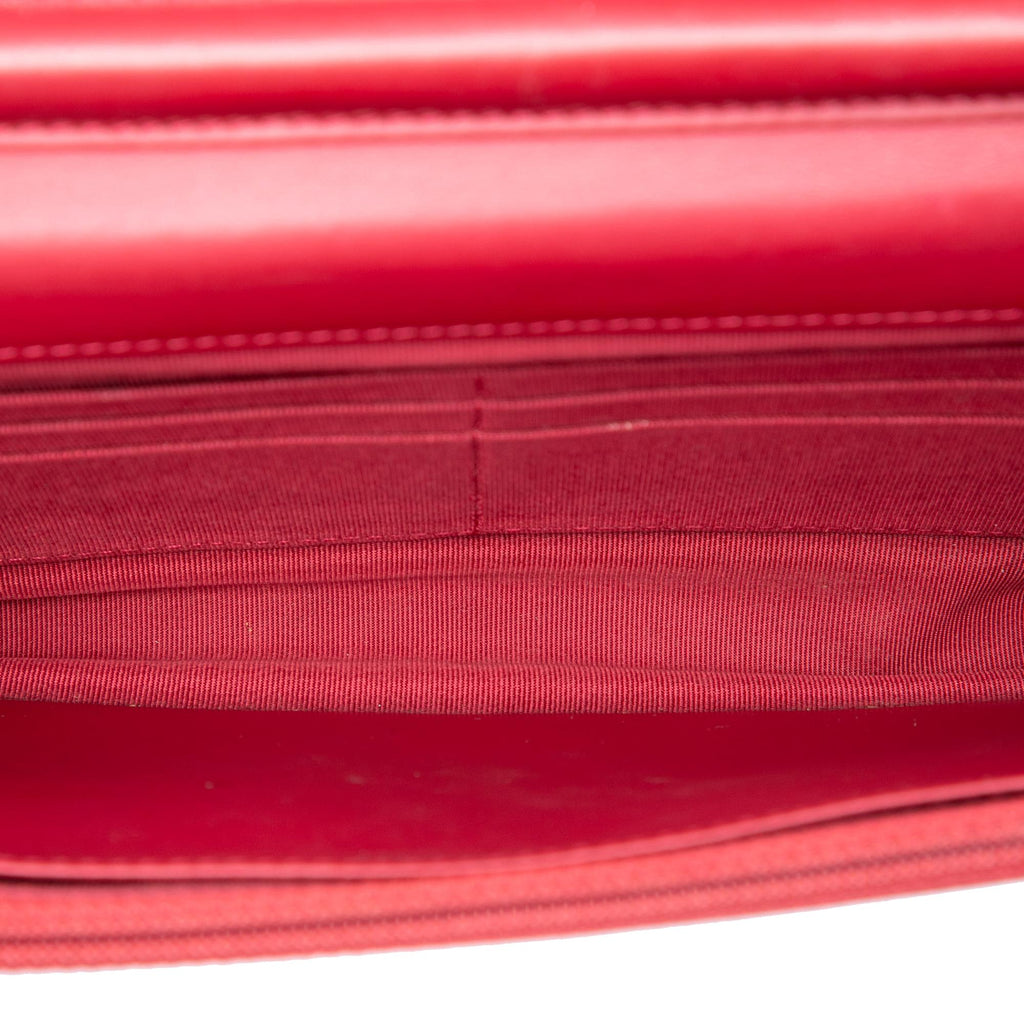 Chanel Paris Dallas CC Quilted Patent Goatskin Wallet on Chain