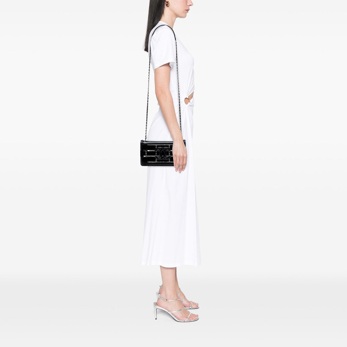 Chanel Patent and Acrylic Crystal Embellished Boy Brick Horizontal Flap