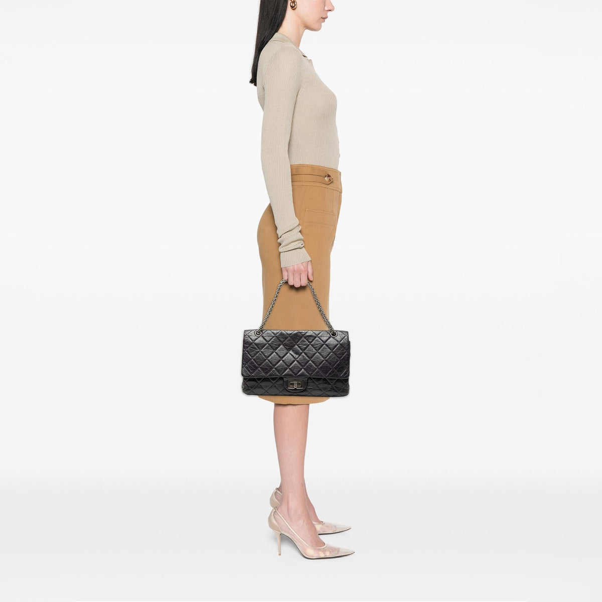Chanel Quilted Aged Calfskin Reissue 2.55 Double Flap 227