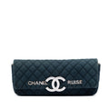 Chanel Quilted Canvas CC Cruise East West Flap Clutch