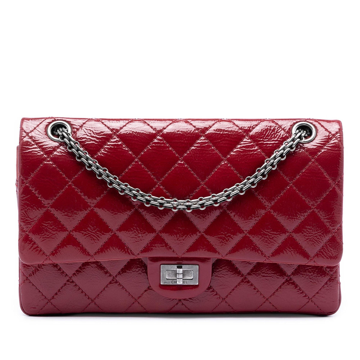 Chanel Quilted Crinkled Patent Reissue 2.55 Double Flap 226
