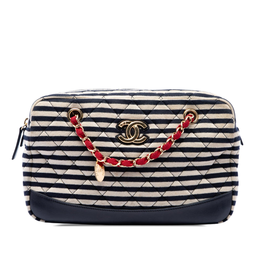 Chanel Quilted Jersey and Lambskin Coco Sailor Camera Bag