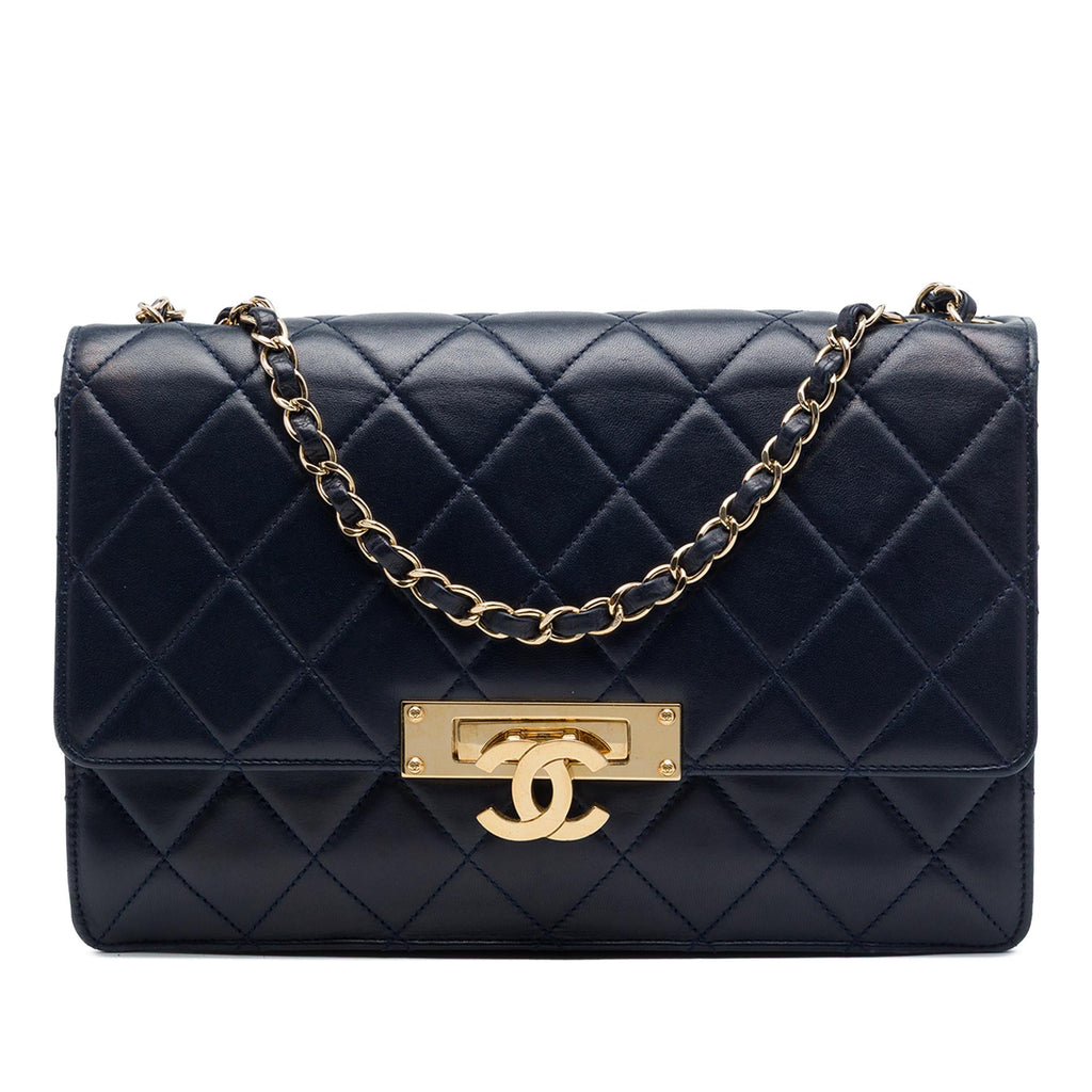 Chanel Quilted Lambskin Golden Class Flap
