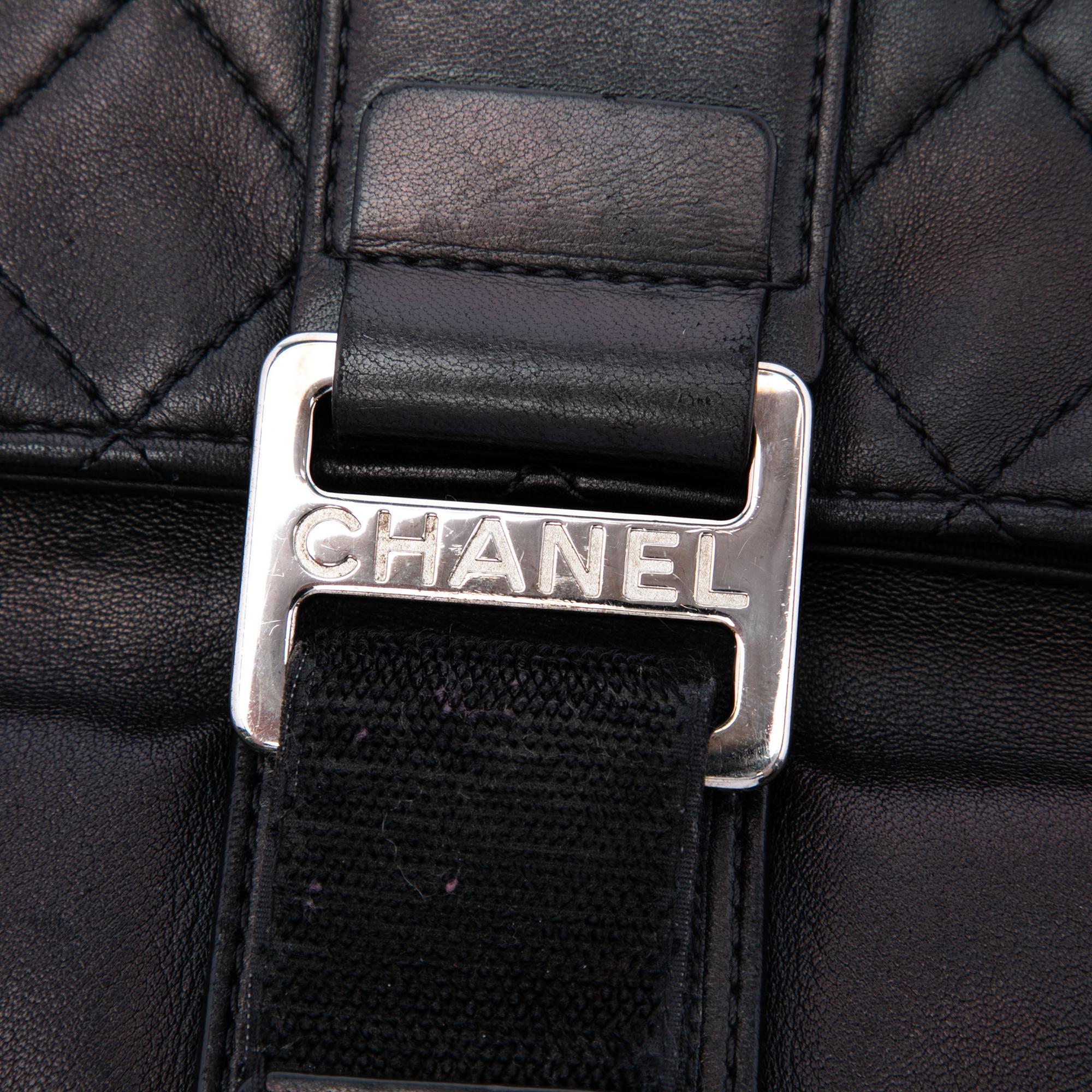 Chanel Quilted Lambskin Grip Clutch