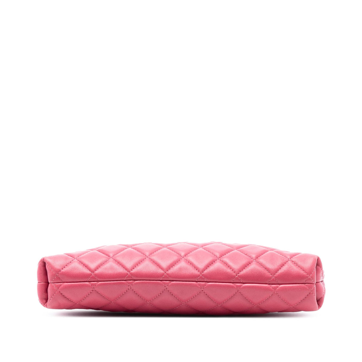 Chanel Quilted Lambskin Kiss Lock Clutch