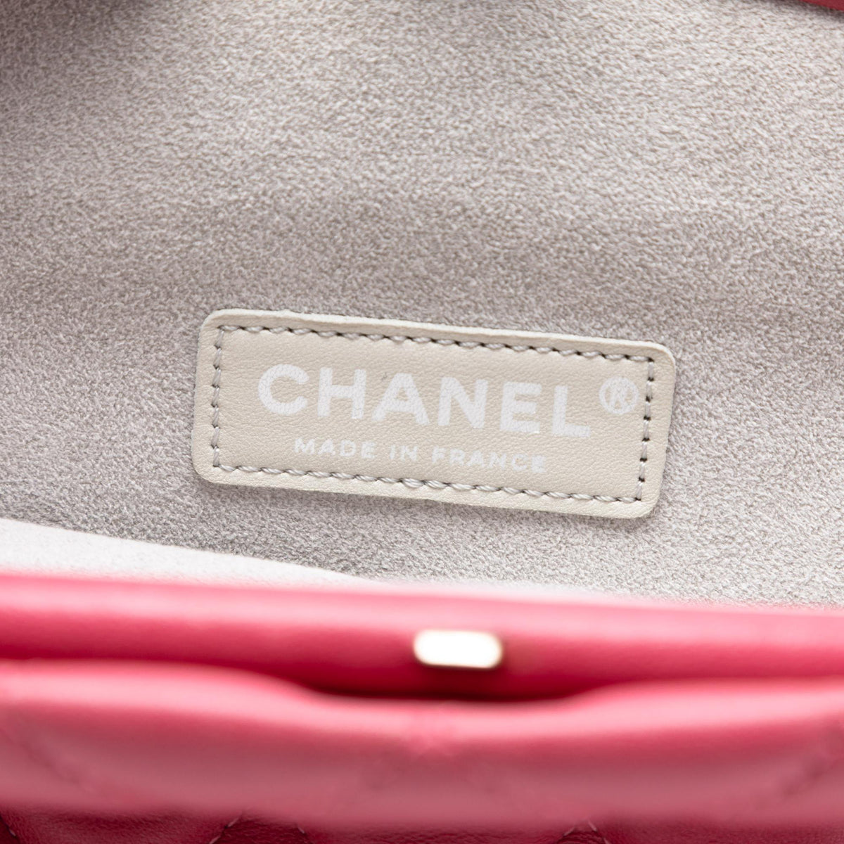 Chanel Quilted Lambskin Kiss Lock Clutch
