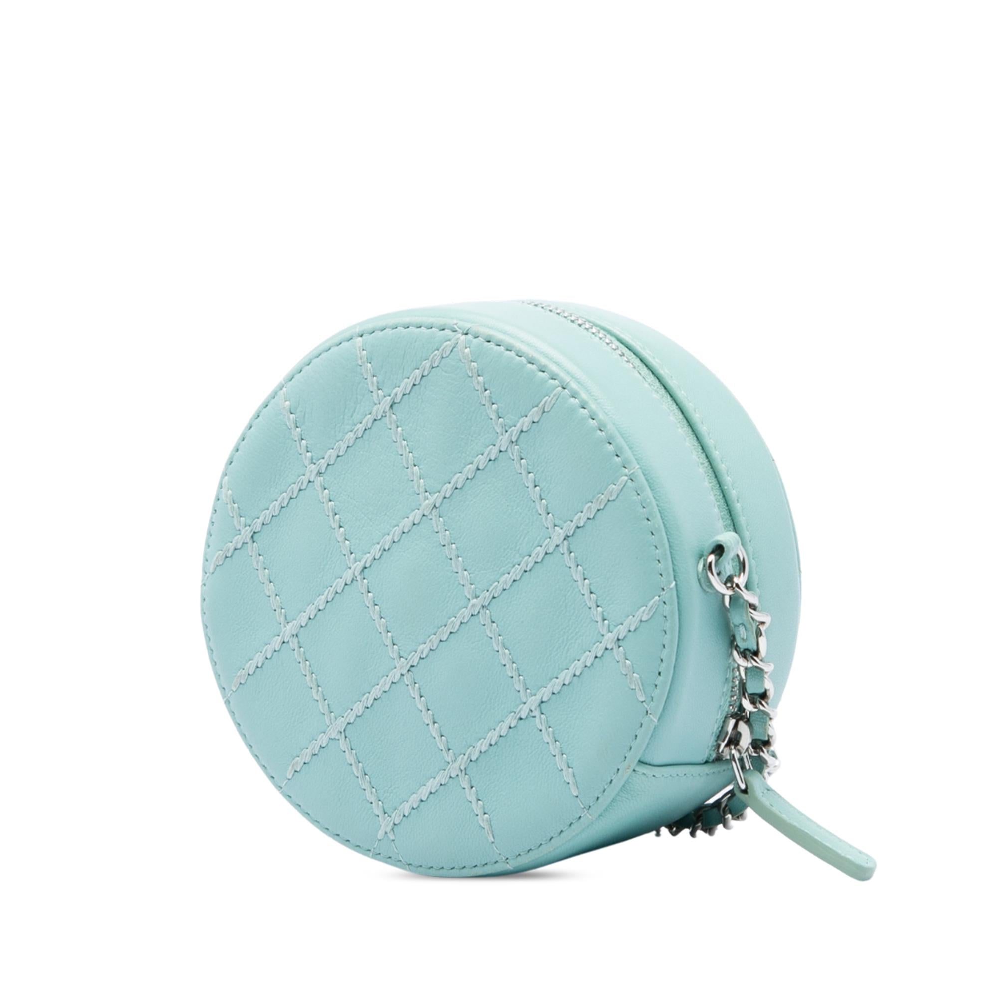 Chanel Quilted Lambskin Ultimate Stitch Round Clutch With Chain