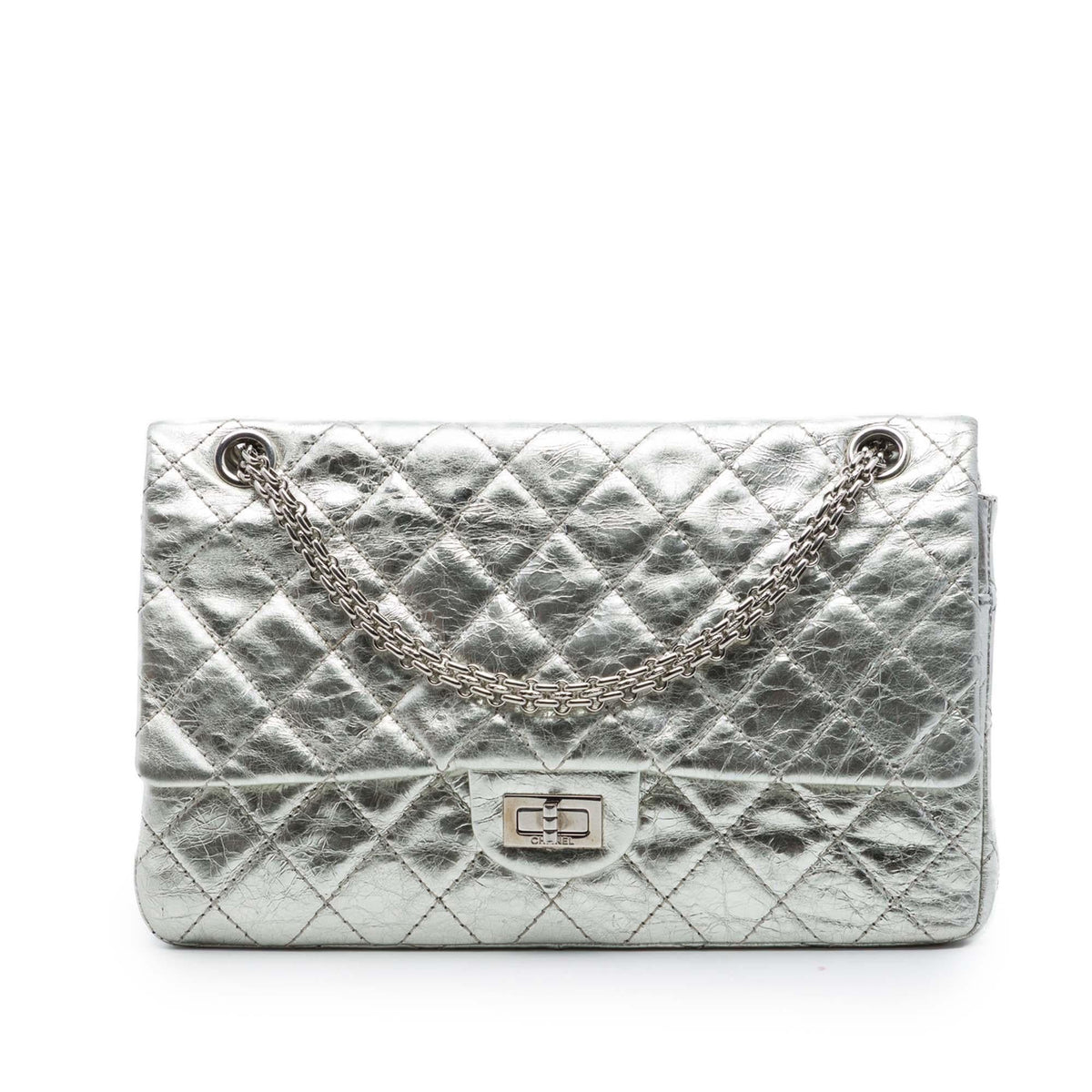 Chanel Quilted Metallic Aged Calfskin Reissue 2.55 Double Flap 226