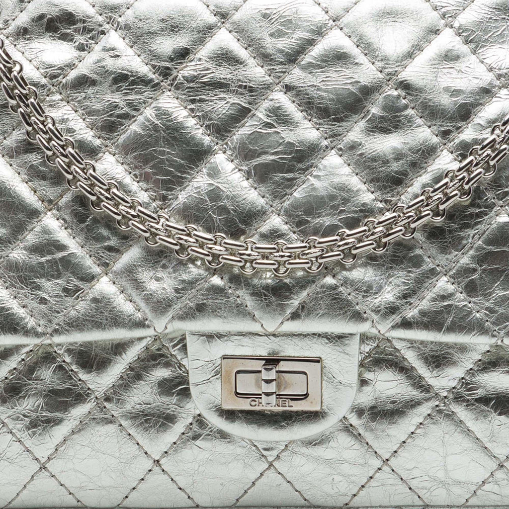 Chanel Quilted Metallic Aged Calfskin Reissue 2.55 Double Flap 226