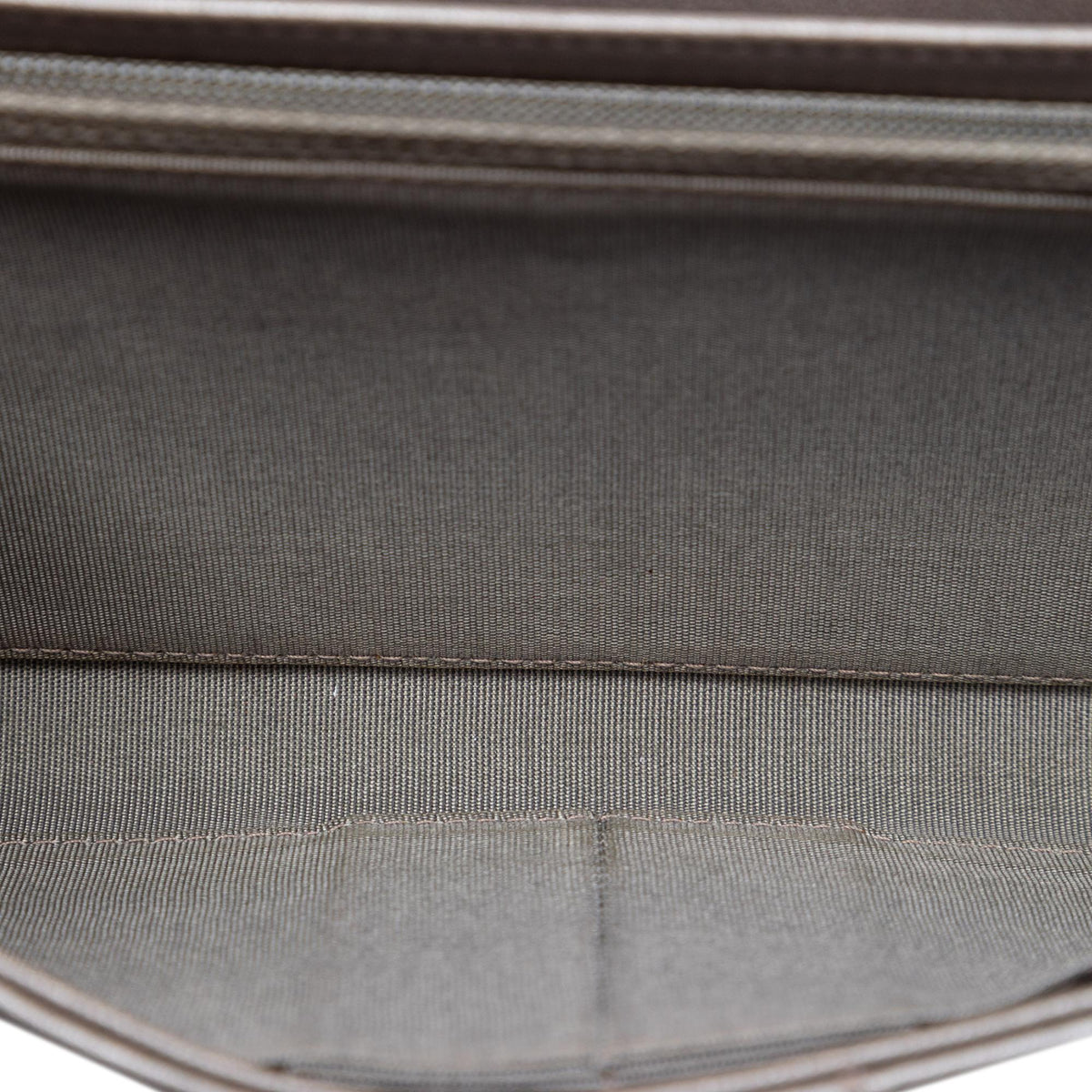 Chanel Quilted Metallic Lambskin Boy Clutch On Chain