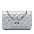 Chanel Reissue 2.55 Quilted Metallic Aged Calfskin Wallet on Chain