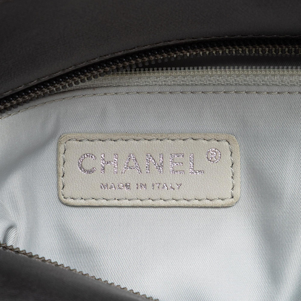 Chanel Small Bicolor Quilted Coated Canvas Paris Biarritz Tote