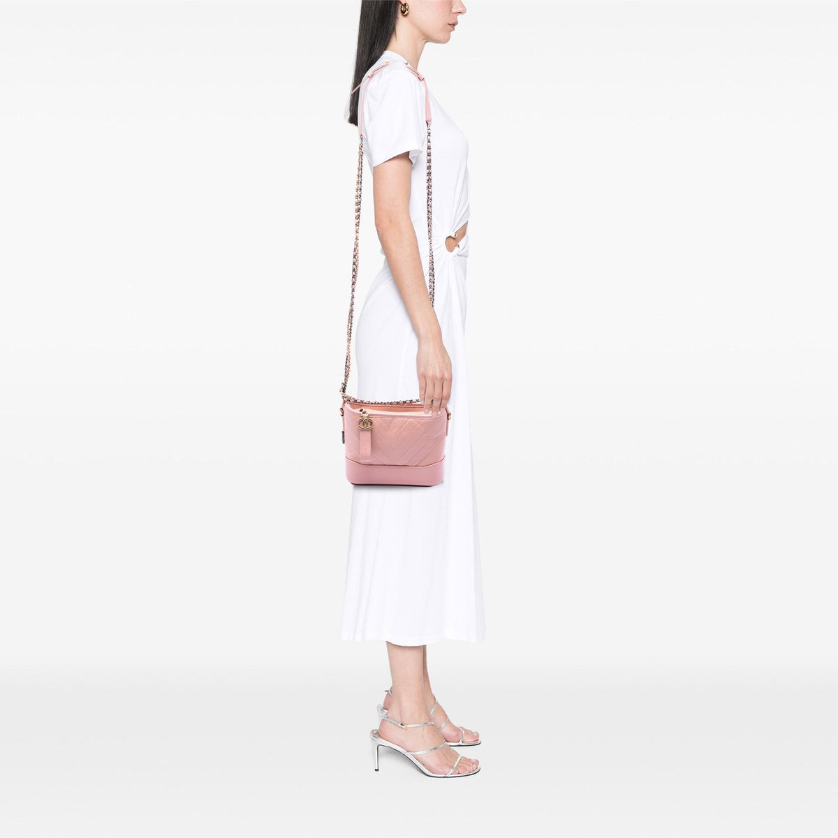 Chanel Small Chevron Aged Calfskin Gabrielle Hobo