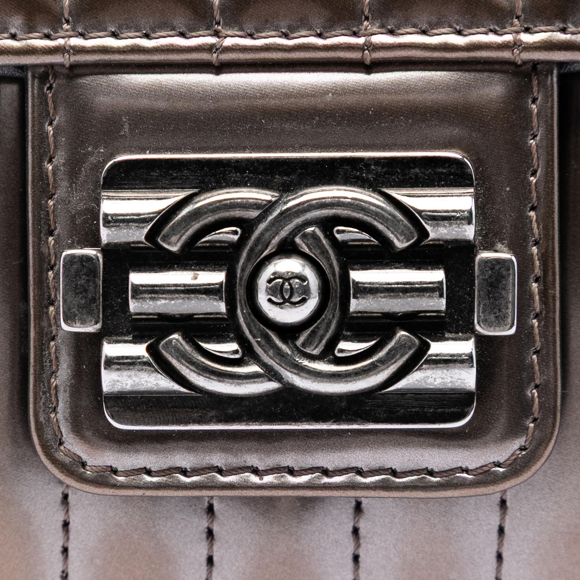 Chanel Small Vertical Quilted Patent Maharaja Express Flap