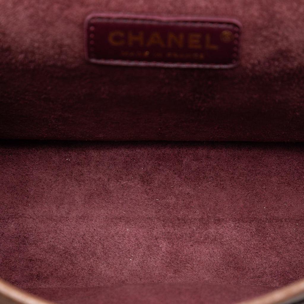 Chanel Smooth Calfskin and Knit Reissue 2.55 Medallion Nude Double Flap 225
