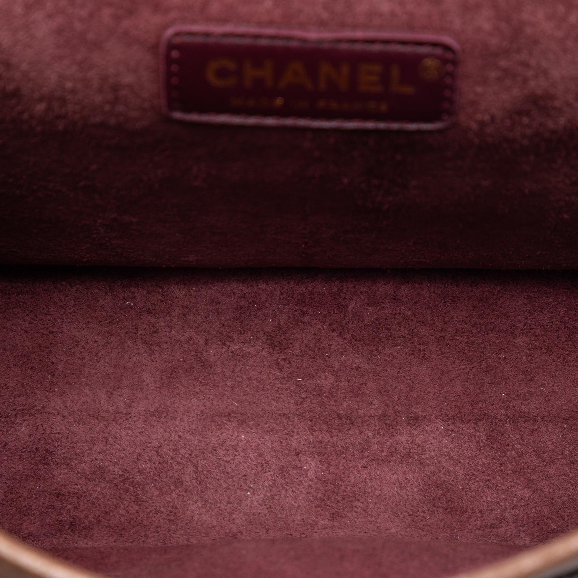 Chanel Smooth Calfskin and Knit Reissue 2.55 Medallion Nude Double Flap 225