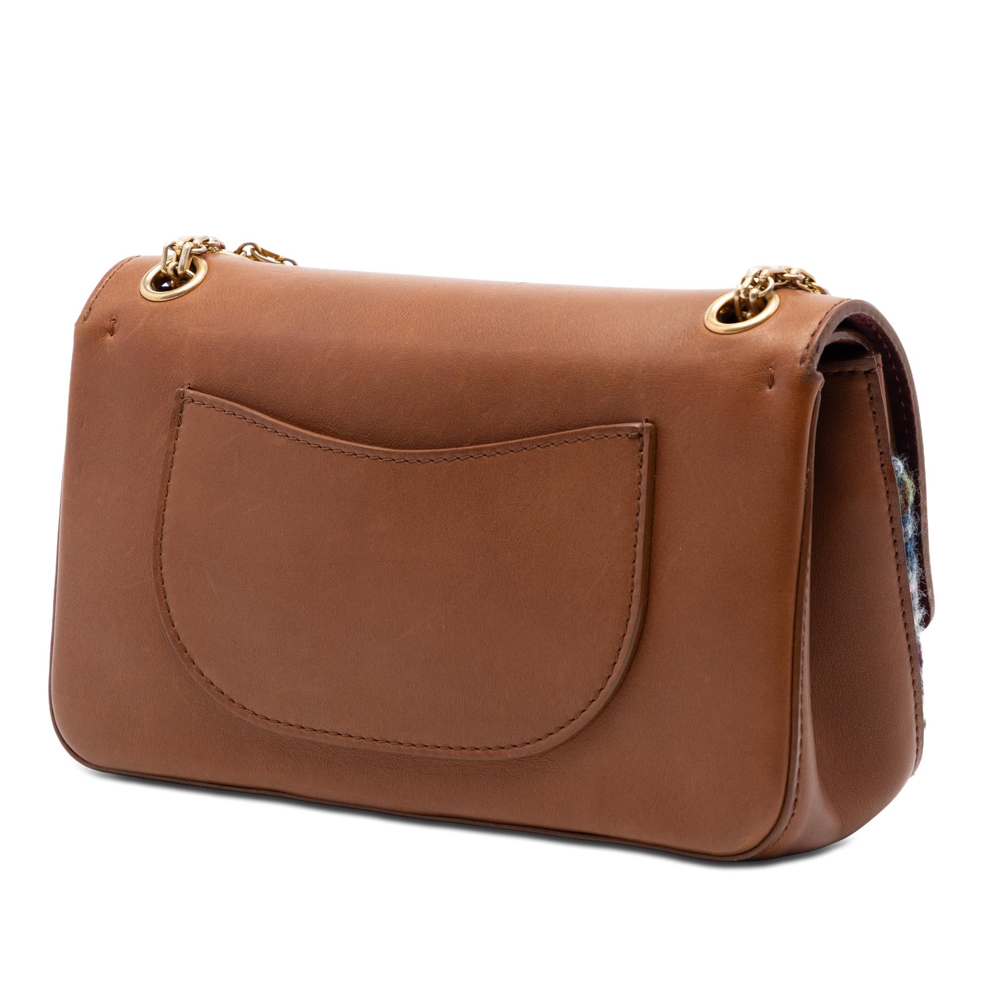 Chanel Smooth Calfskin and Knit Reissue 2.55 Medallion Nude Double Flap 225