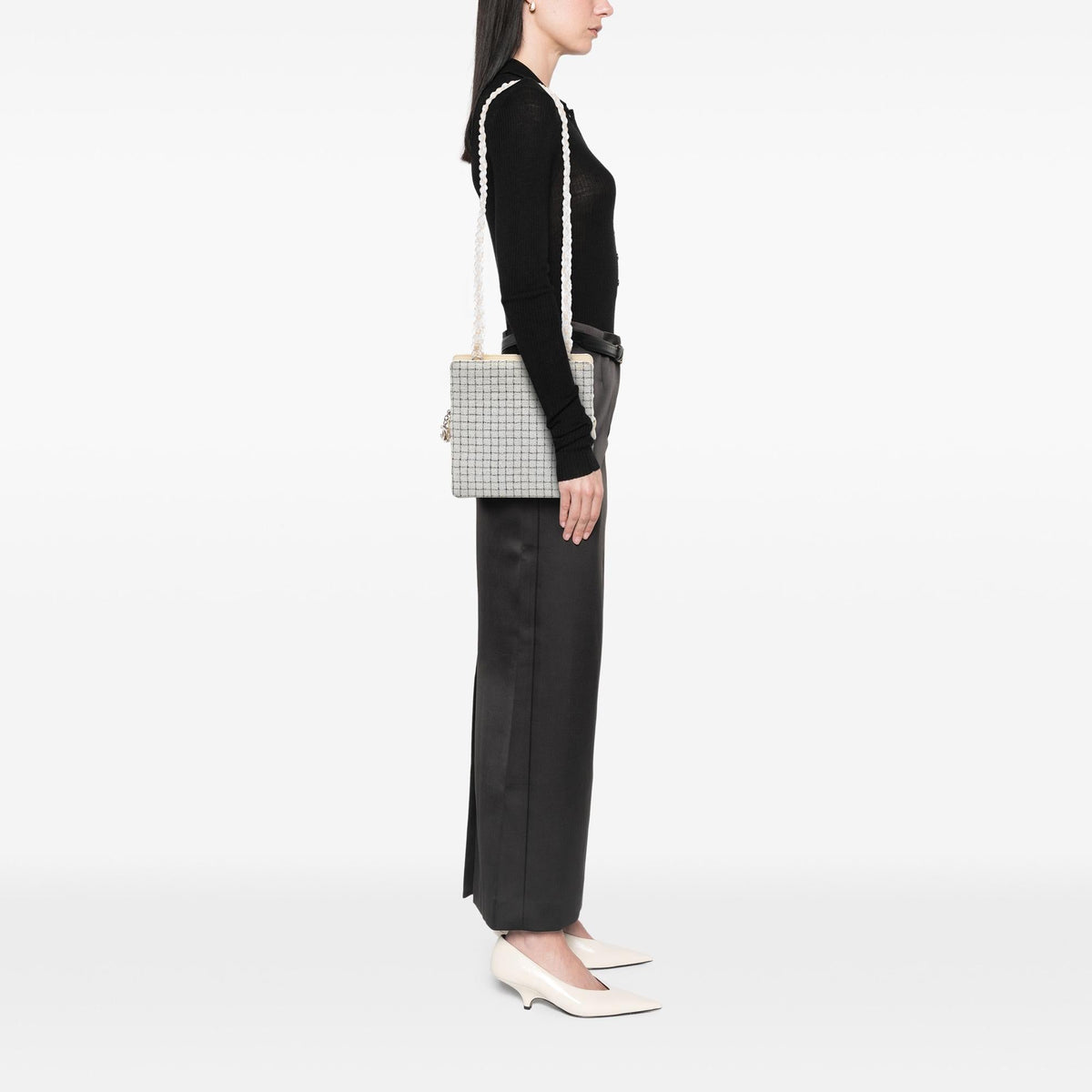 Chanel Tweed and Resin Zipped Shopping Bag