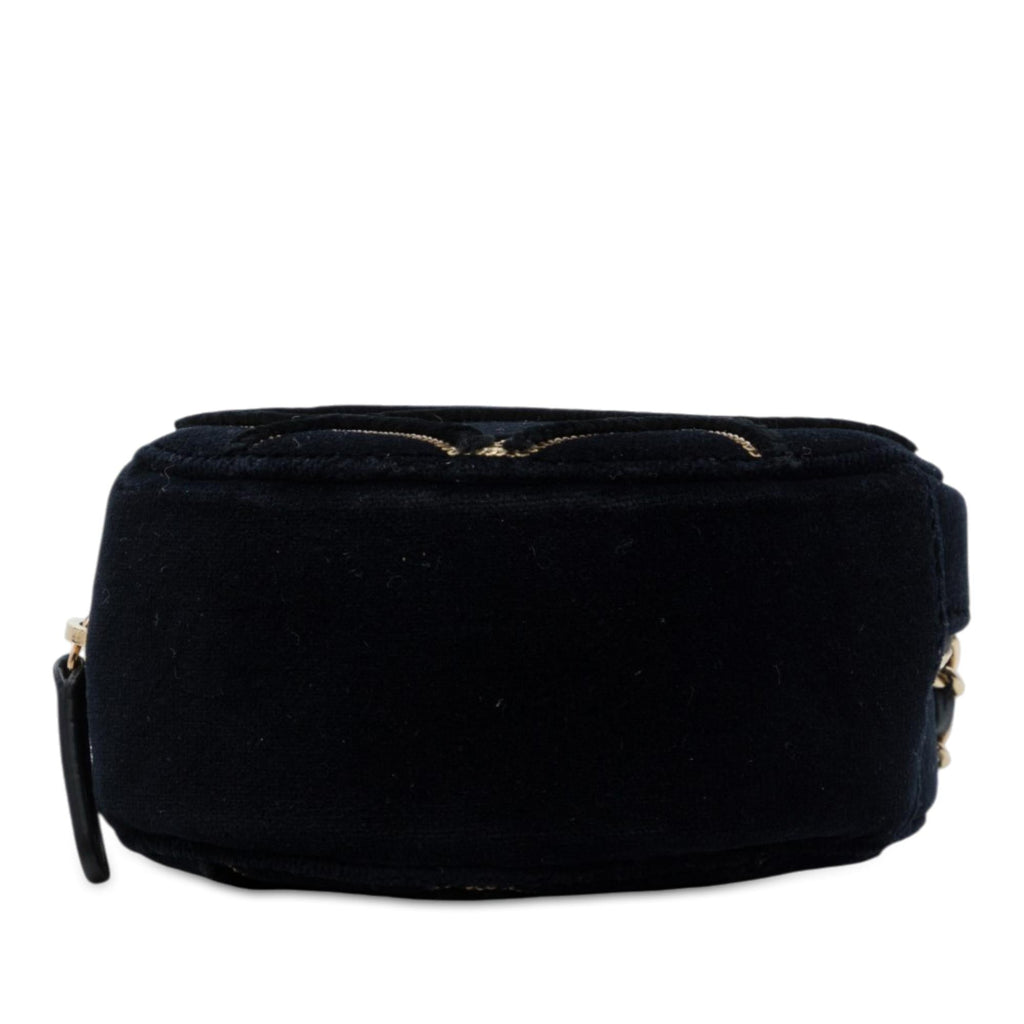 Chanel Velvet Pearl Sequin Round Crossbody