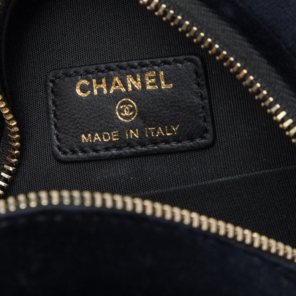 Chanel Velvet Pearl Sequin Round Crossbody