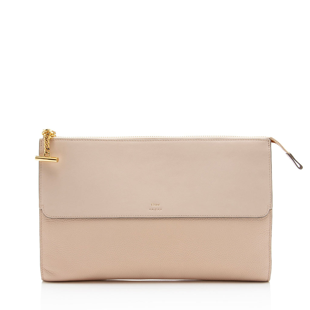 Chloe Grained Calfskin Joe Clutch