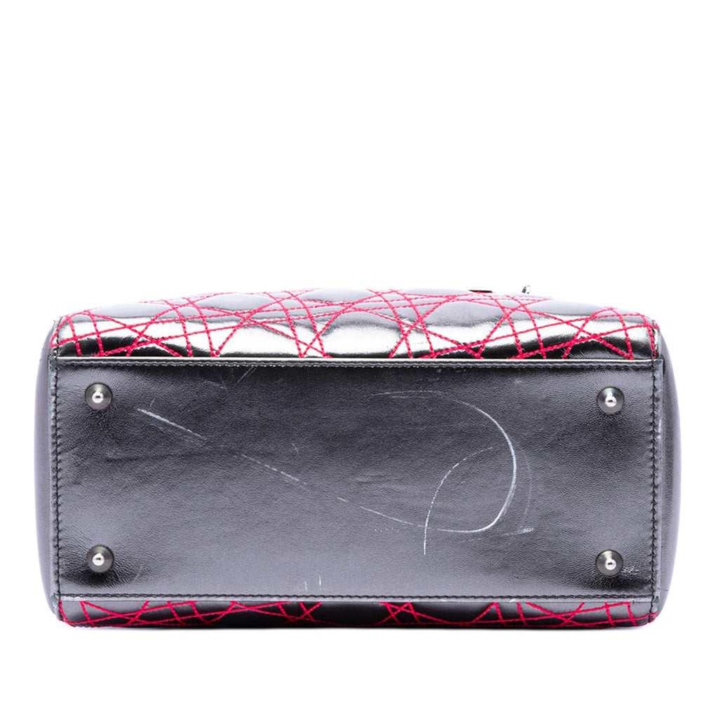 Dior Anselm Reyle Medium Metallic Lambskin Cannage Lady Dior