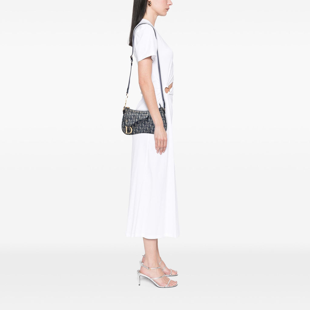Dior Diorissimo Trotter Canvas Double Saddle Crossbody