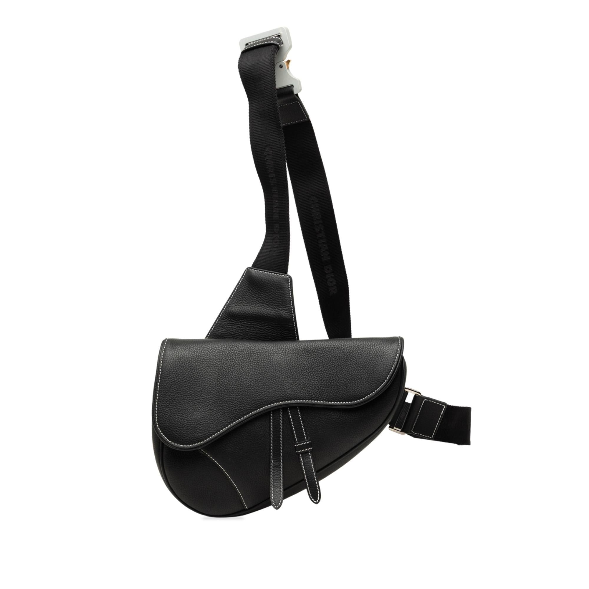 Dior Grained Calfskin Saddle Crossbody