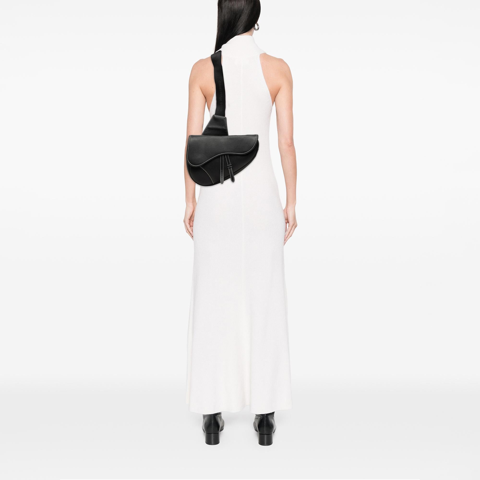Dior Grained Calfskin Saddle Crossbody