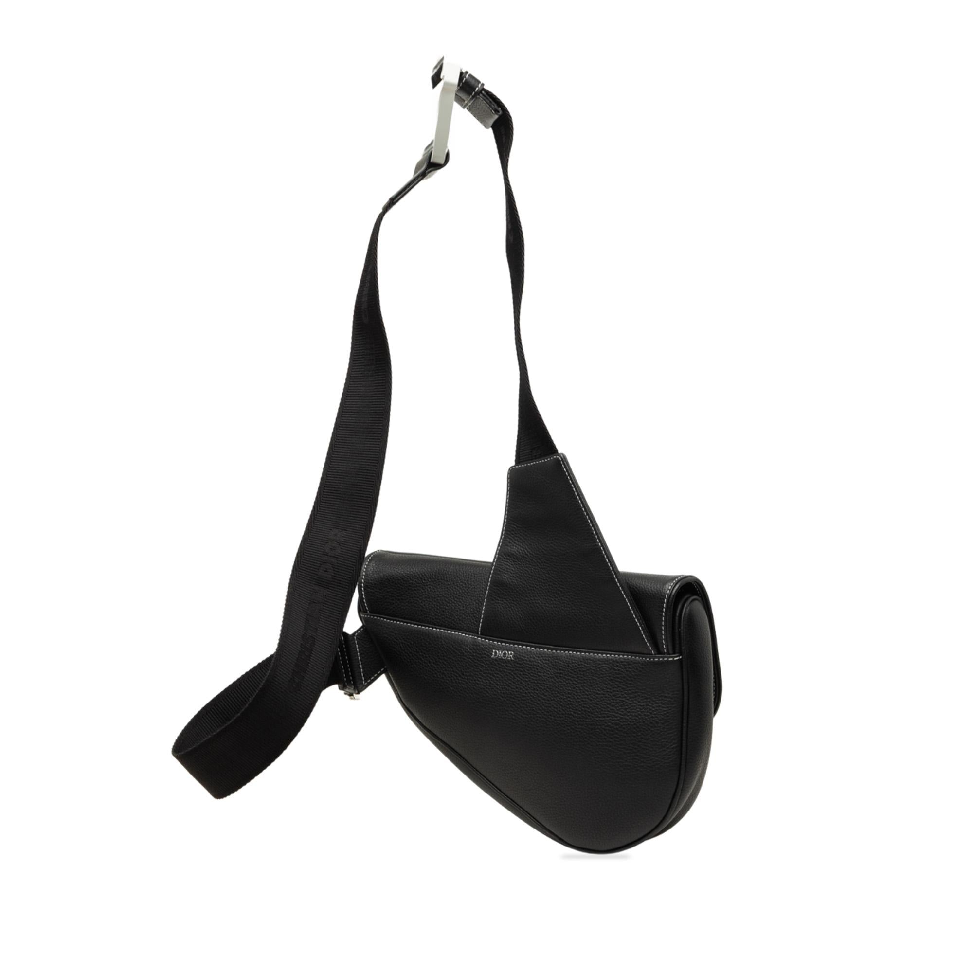 Dior Grained Calfskin Saddle Crossbody
