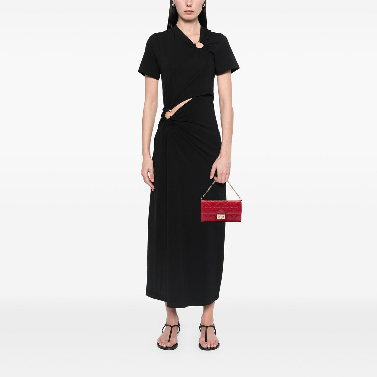 Dior Lambskin Cannage Miss Dior Promenade Wallet on Chain