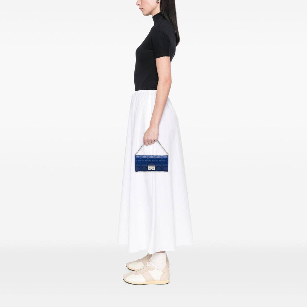 Dior Lambskin Cannage Miss Dior Promenade Wallet on Chain
