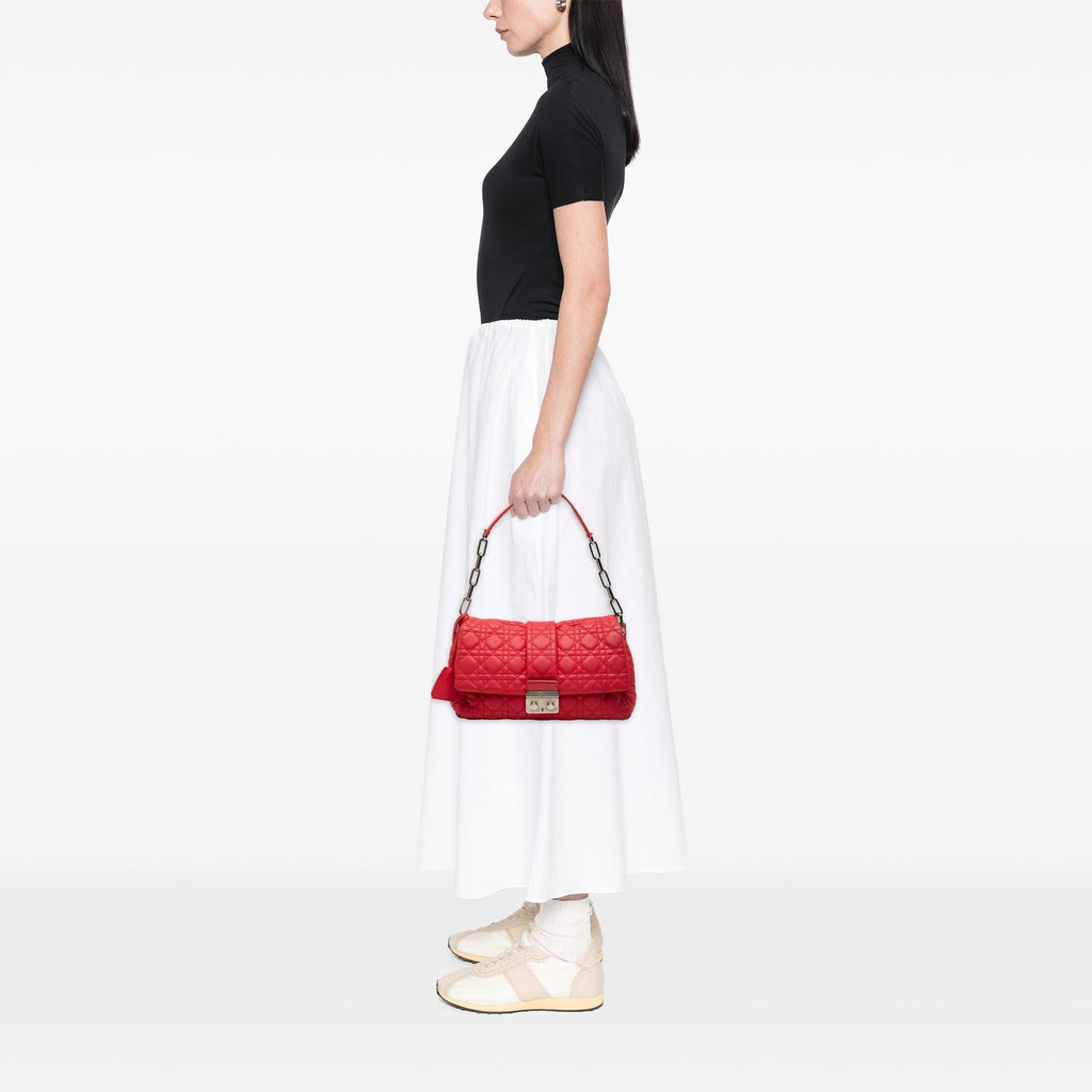 Dior Lambskin Cannage New Lock Shoulder Bag