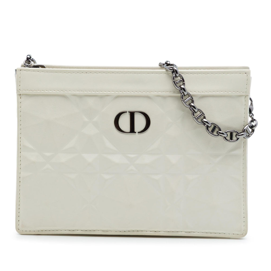 Dior Macrocannage Diamond Calfskin Caro Every Dior Pouch
