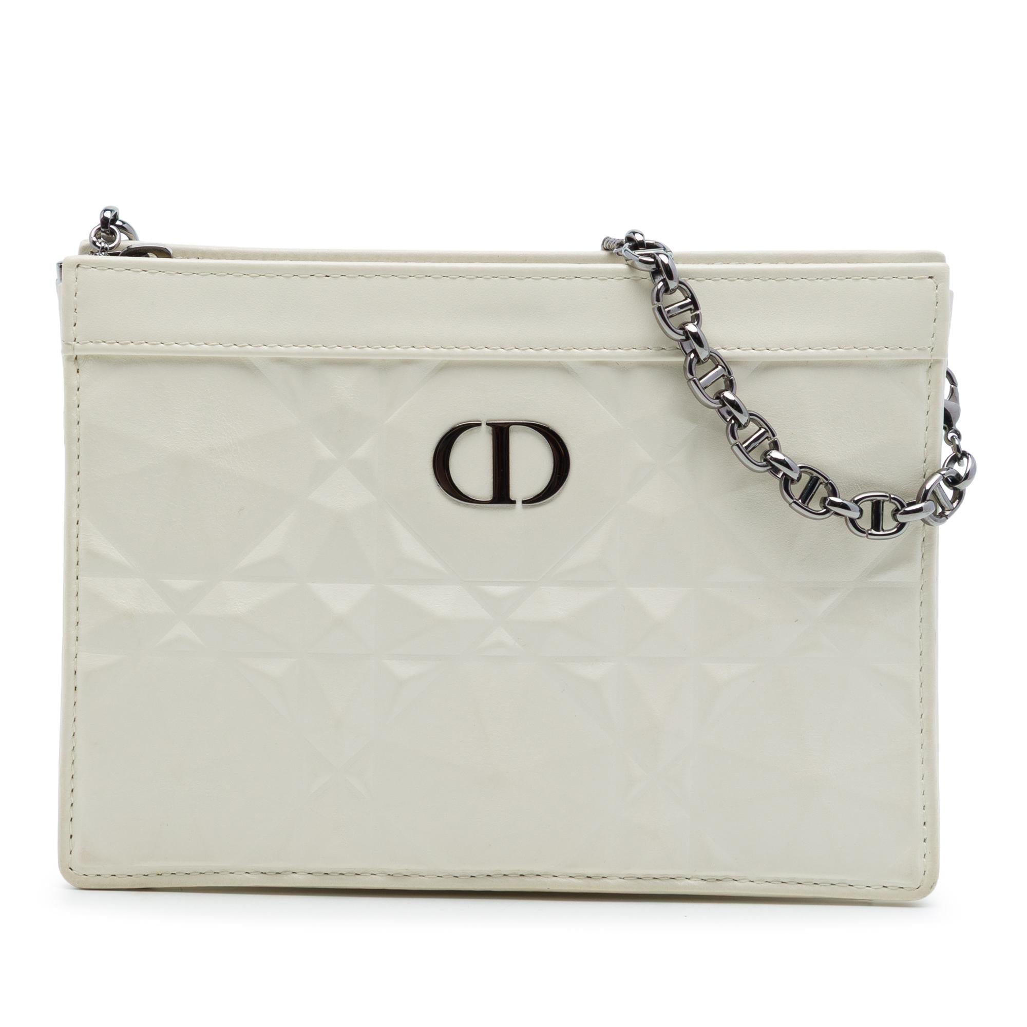Dior Macrocannage Diamond Calfskin Caro Every Dior Pouch