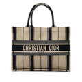 Dior Medium Embroidered Canvas Bayadere Book Tote