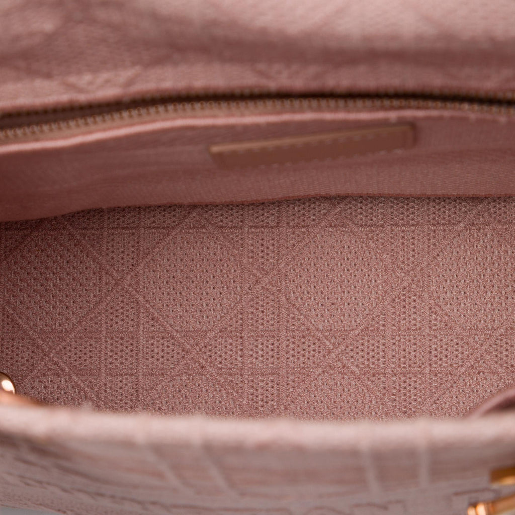 Dior Medium Embroidered Canvas Cannage Lady D Lite