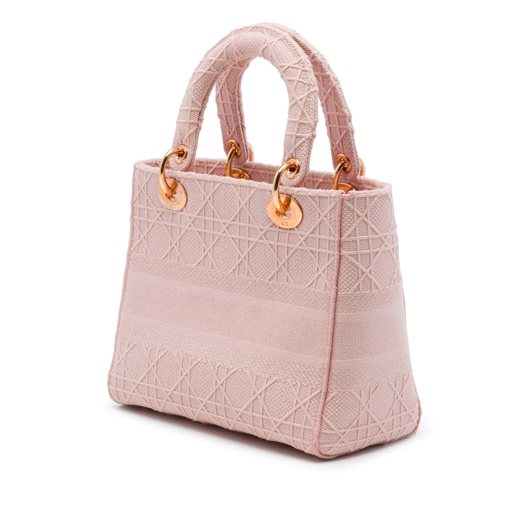 Dior Medium Embroidered Canvas Cannage Lady D Lite