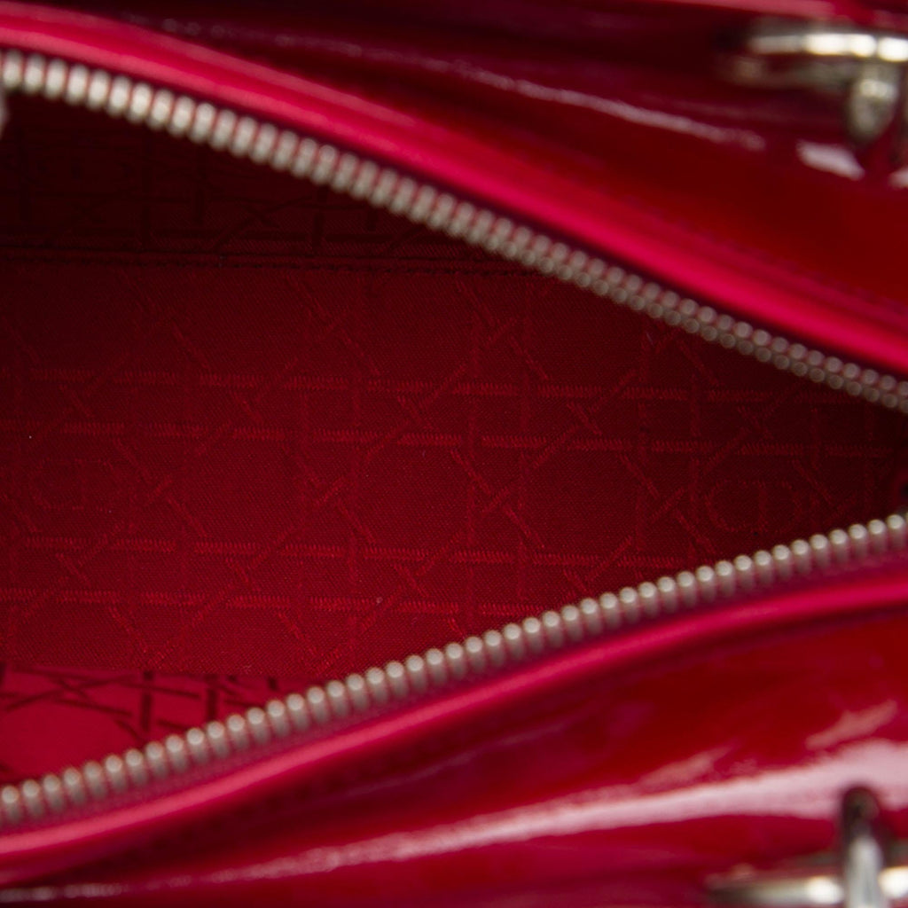 Dior Medium Patent Cannage Lady Dior