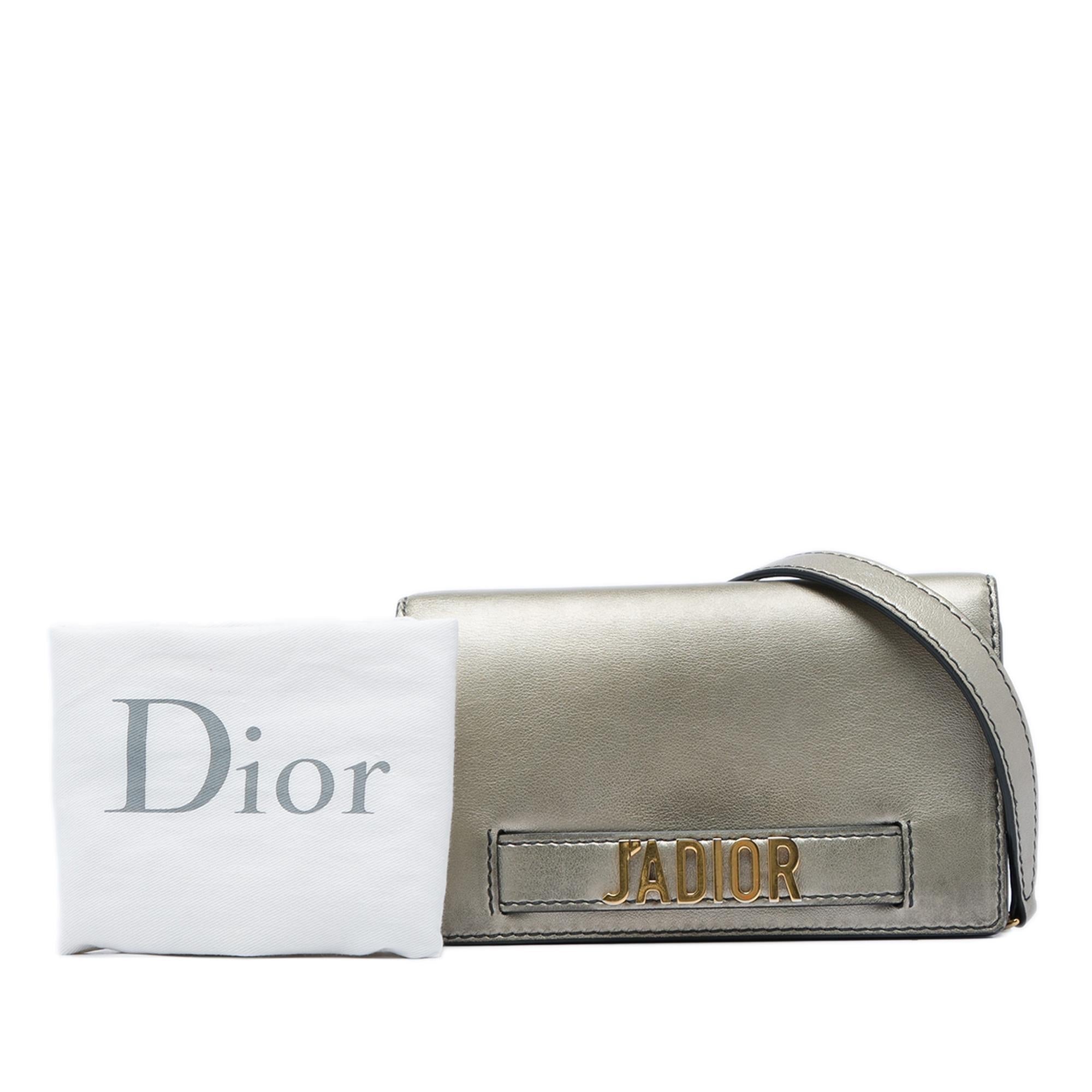 Dior Metallic Calfskin JAdior Clutch with Chain