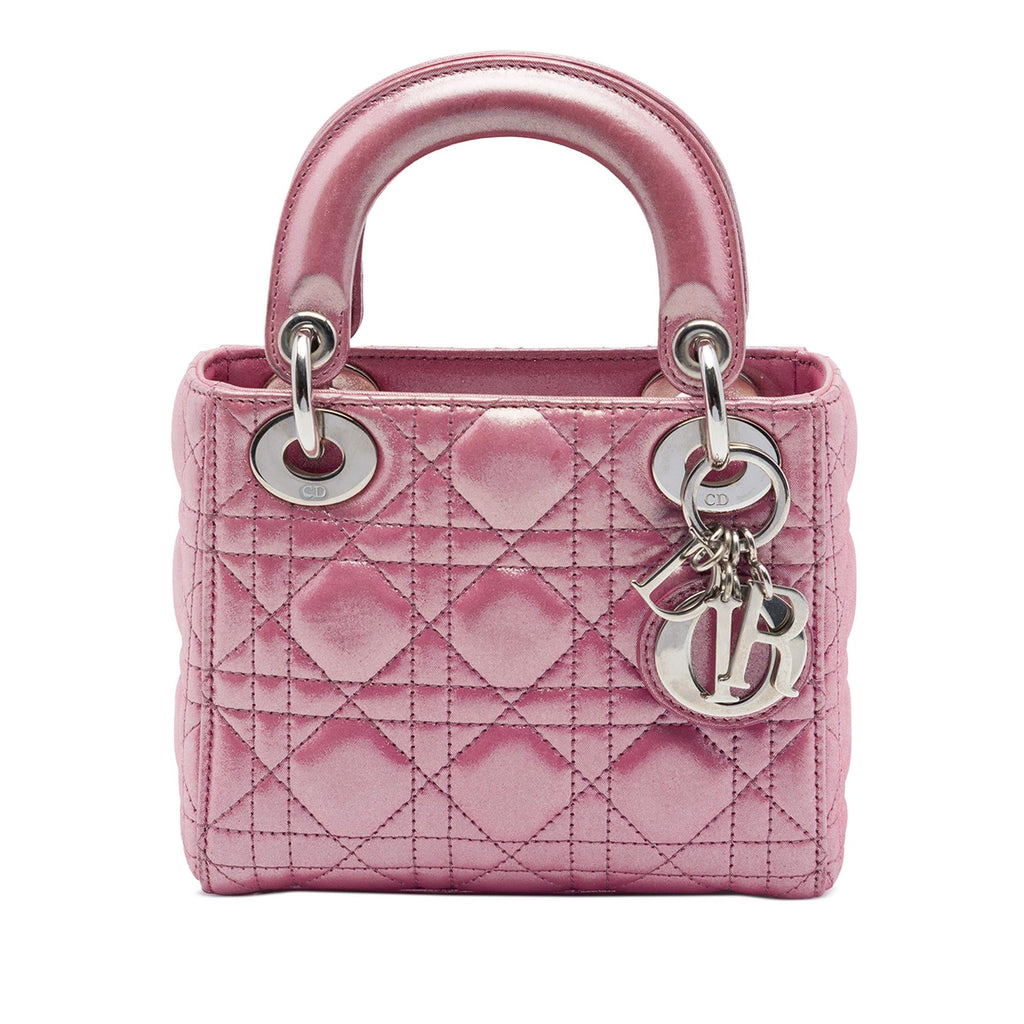 Dior Mini Iridescent Lambskin Cannage Lady Dior