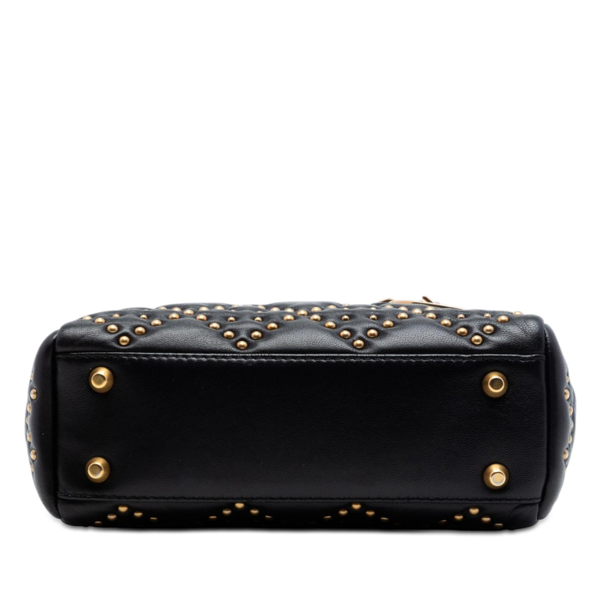 Dior Mini Lambskin Cannage Studded Supple Lady Dior