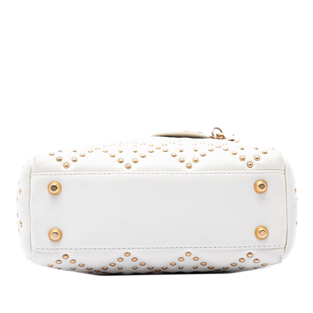 Dior Mini Lambskin Cannage Studded Supple Lady Dior
