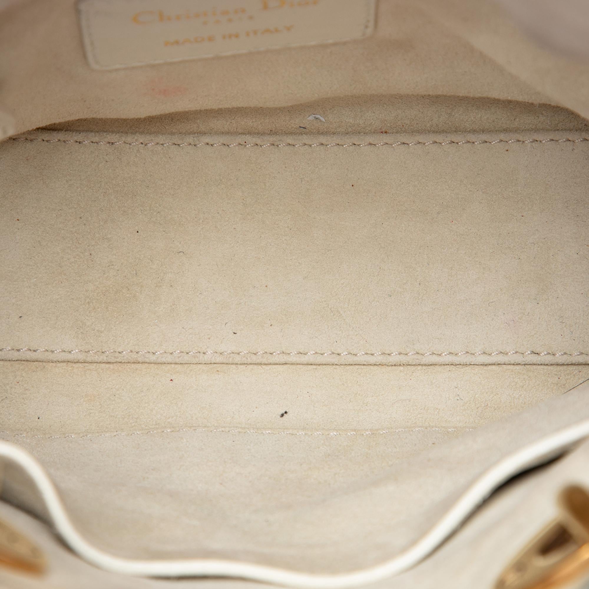 Dior Mini Lambskin Cannage Studded Supple Lady Dior