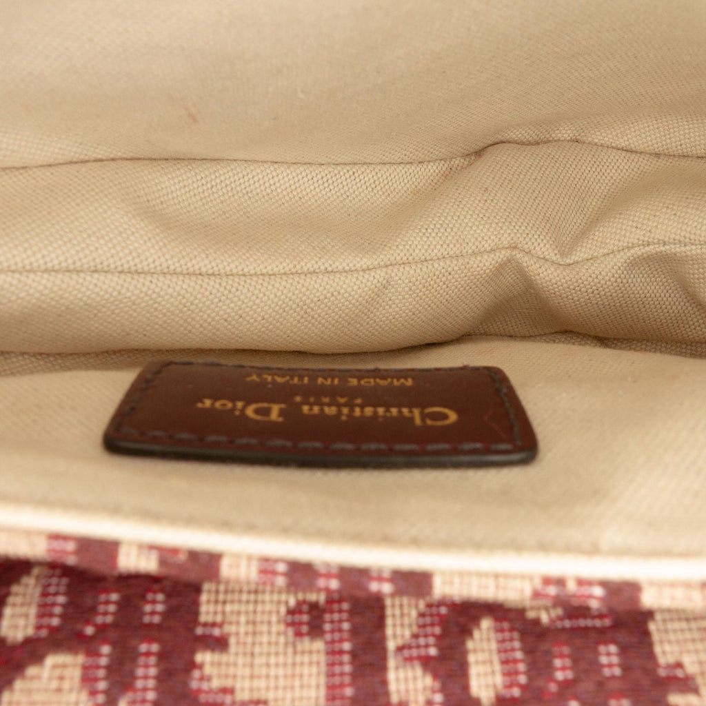 Dior Mini Oblique Canvas Saddle Bag