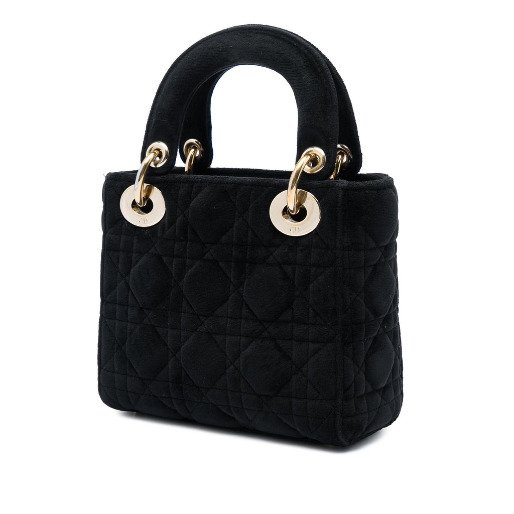 Dior Mini Velvet Cannage Lady Dior