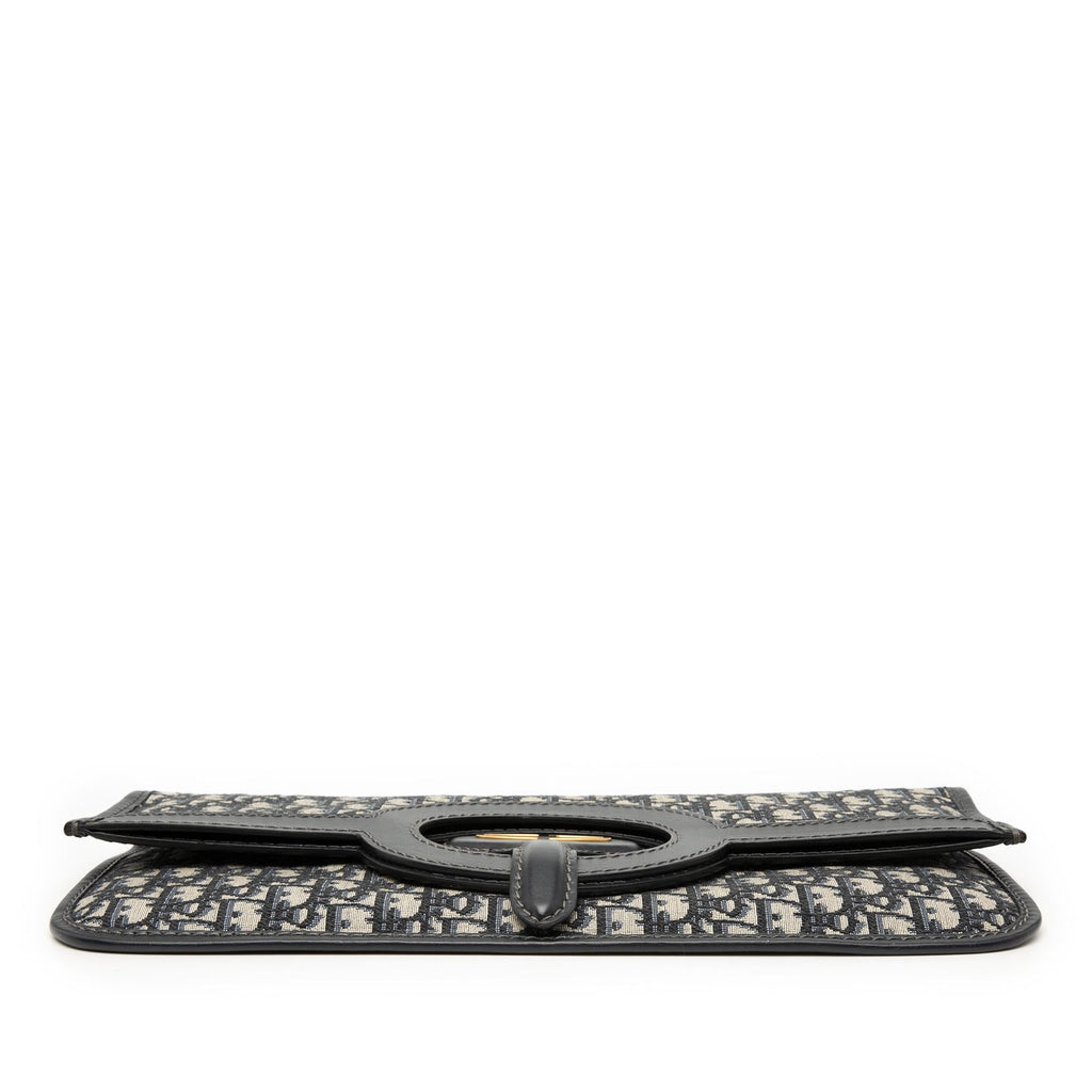 Dior Oblique Canvas Fold Over Clutch
